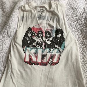 graphic KISS BAND T-SHIRT CUTTOUT